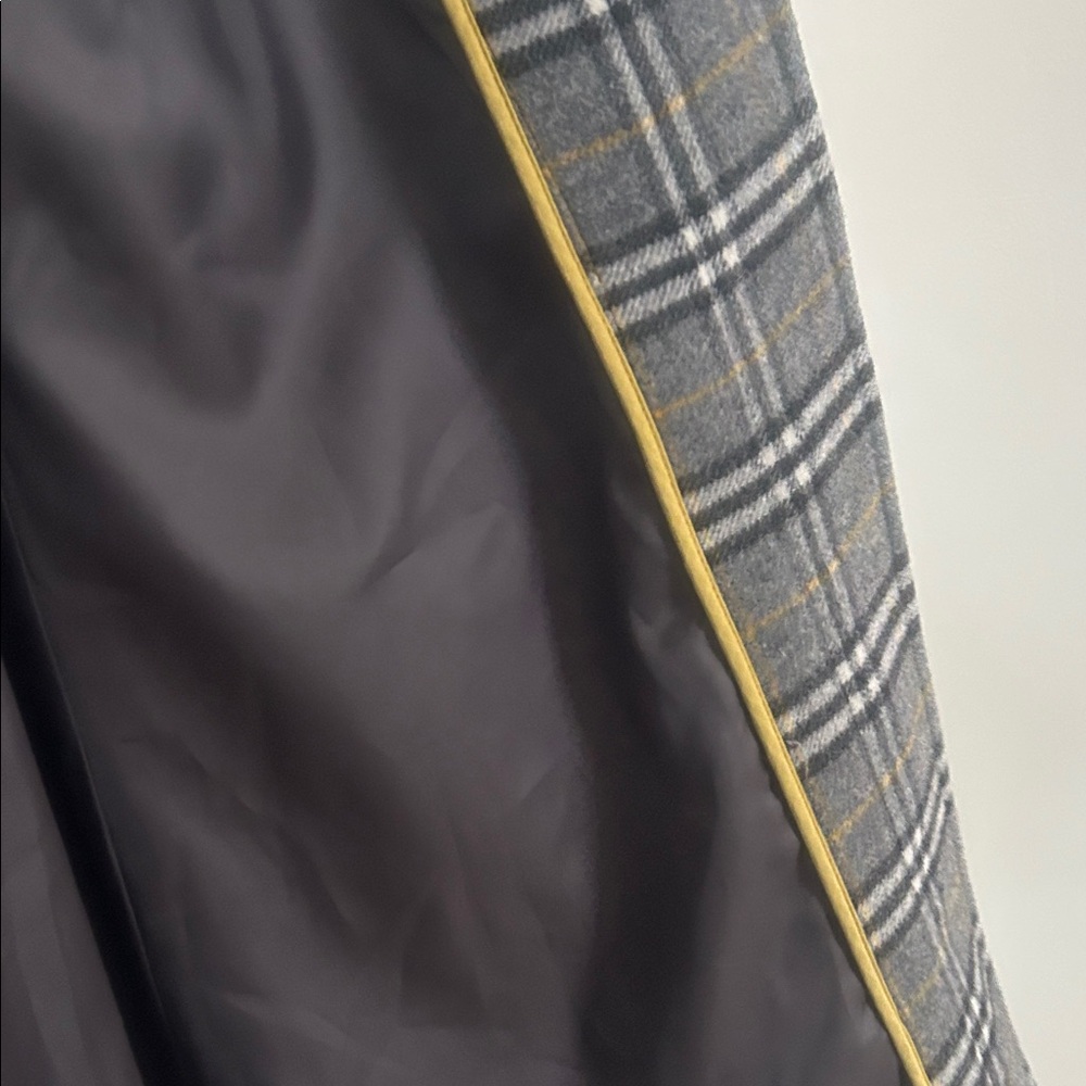 W-Ty Collection Plaid Black, yellow and Gray Pea Coat - Picture 5 of 6